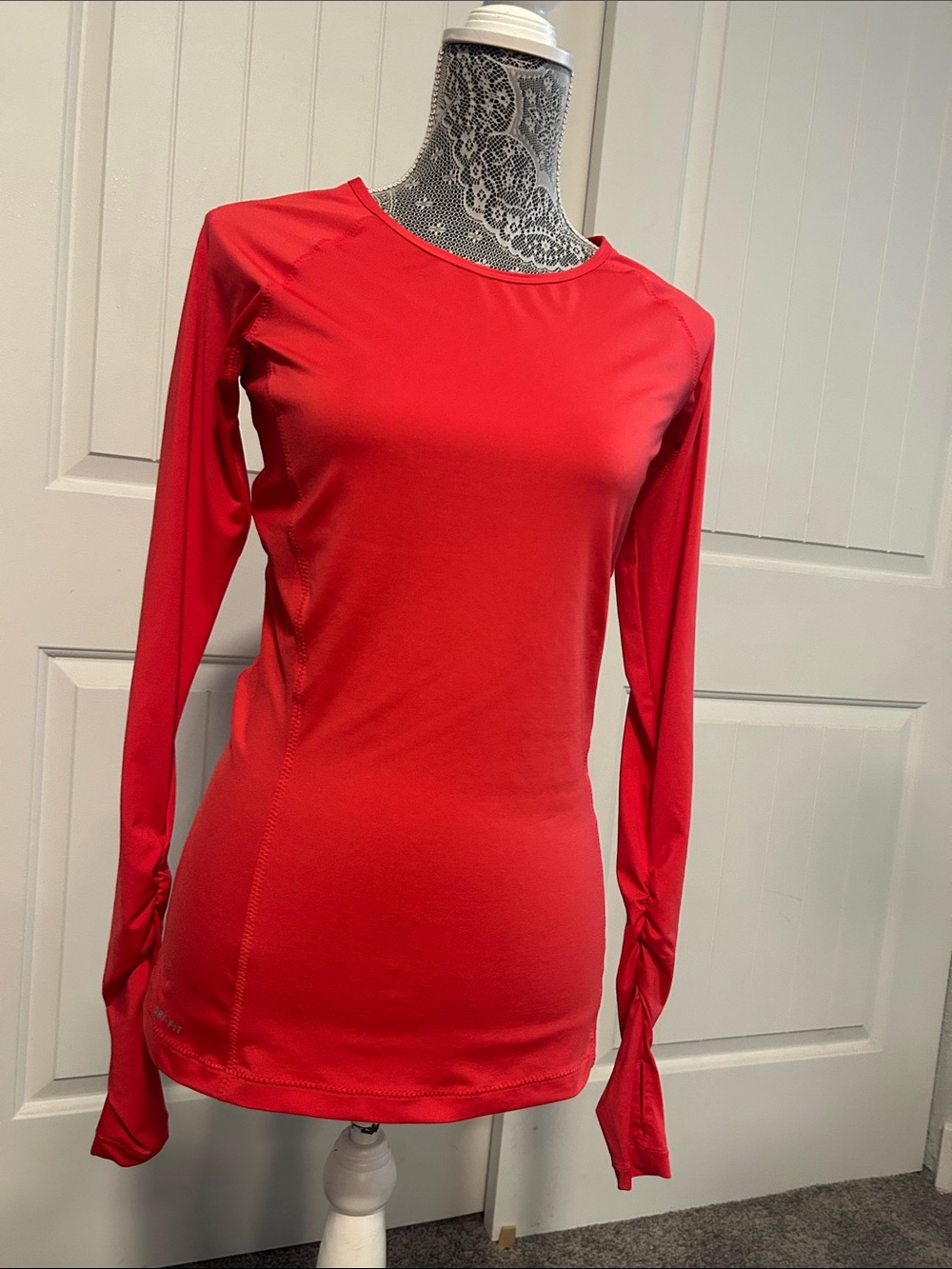 Nike Pro Red Long-Sleeve Performance Top M